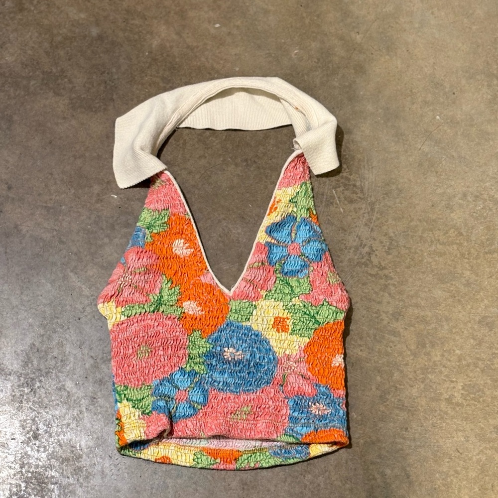 Zara Multicolor Textured Top